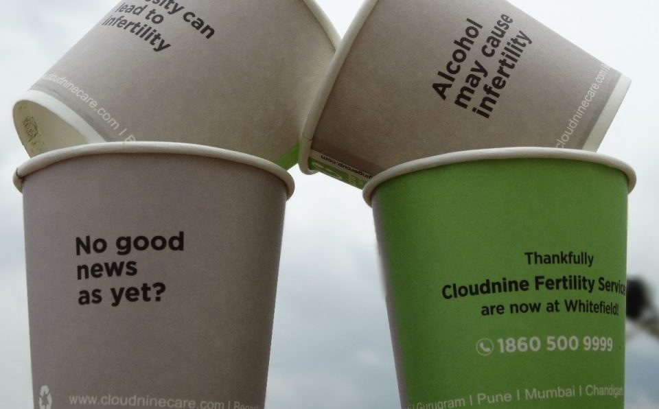 Awareness on Infertility-Paper Cup advertising Campaign-Gingercup