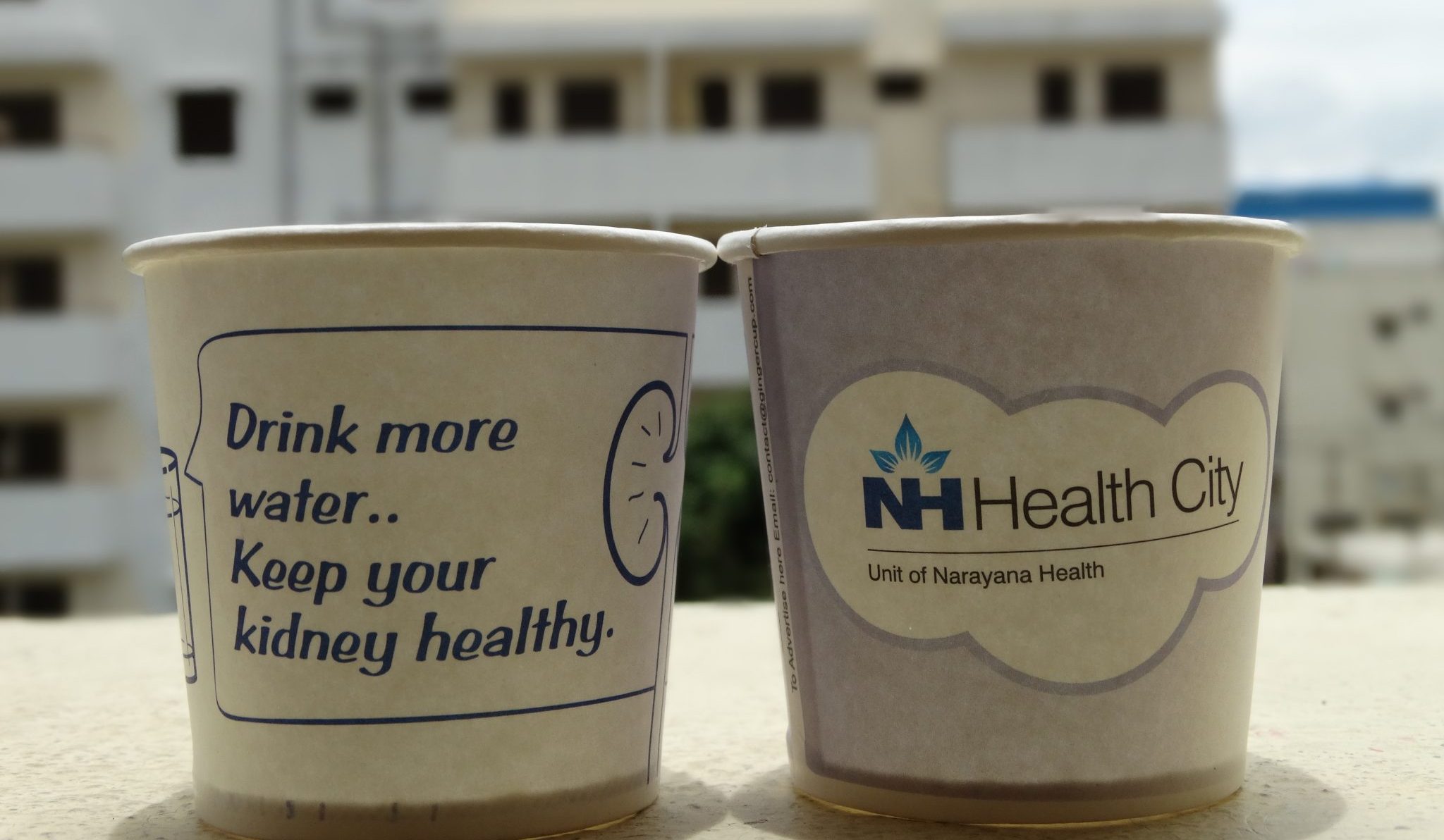 healthcare and hospital marketing creative paper cup ads gingercup