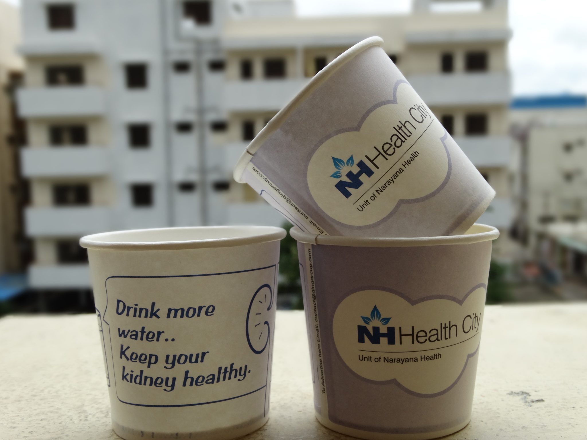 healthcare and hospital marketing creative paper cup ads gingercup
