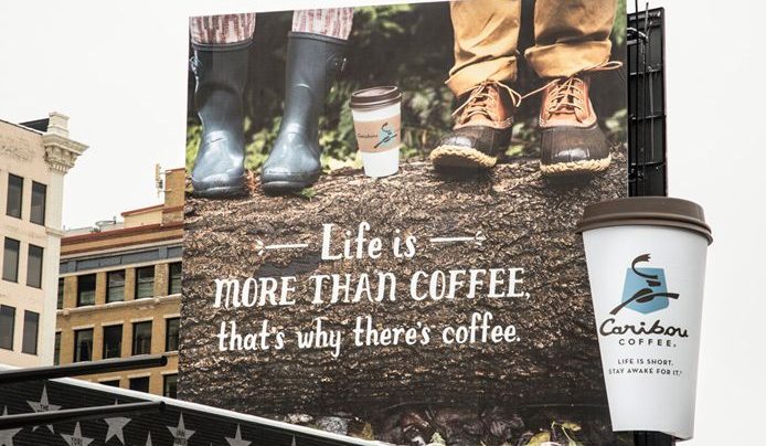 Business Advertisements On Coffee Cup vs Bill Board-Gingercup