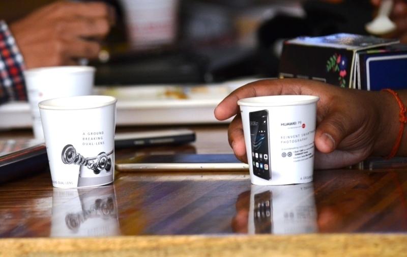 Business Advertisements On Coffee Cup vs Bill Board-Gingercup - Ginger Media Group business advertisements on coffee cup vs bill board gingercup
