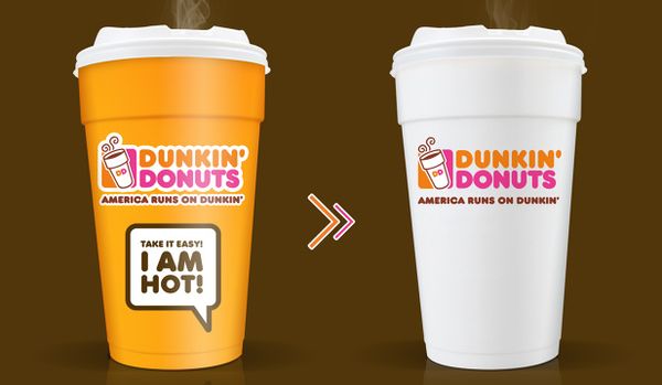dunkin donuts heat sensitive cups