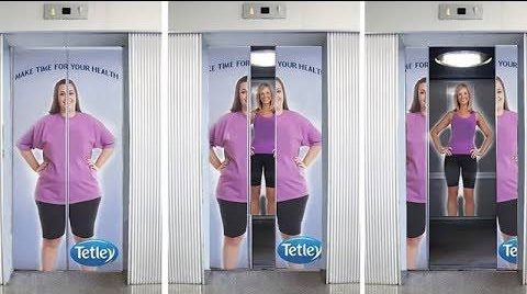 elevator advertising unconventional advertising