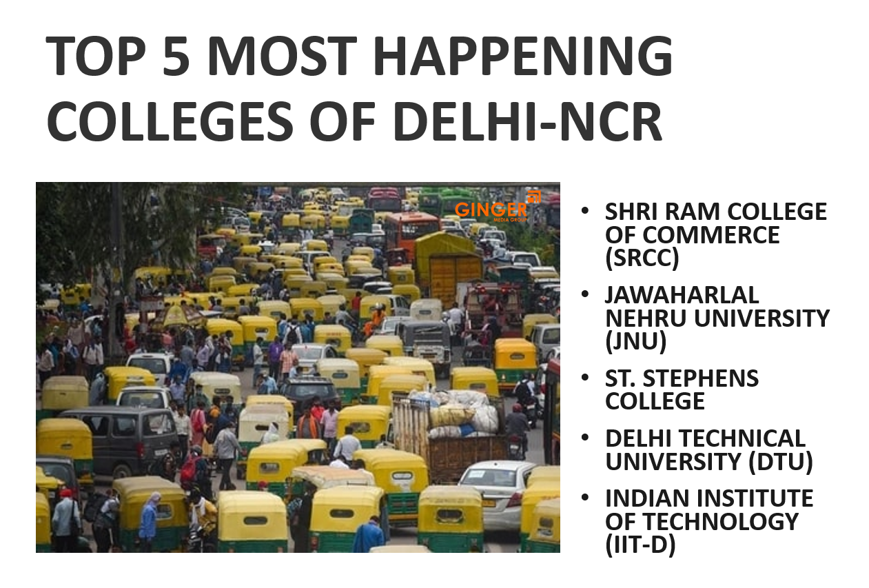 top 5 most happening colleges of delhi ncr for auto rickshaw advertising