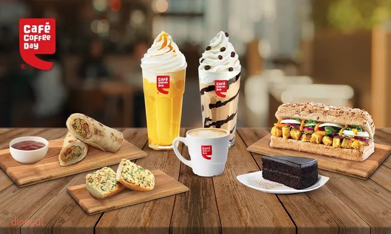 cafe coffee day food and beverage range