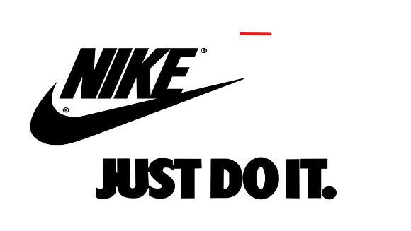 Nike logo with its biggest campaign headline “Just Do It”.