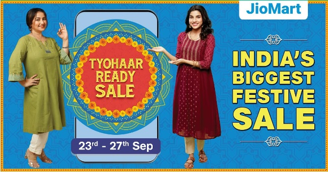 The marketing campaign of JioMart commerical of its Tyohar ready sale