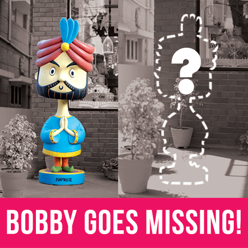 the image of marketing campaign of Chumbak via missing poster of Bobby