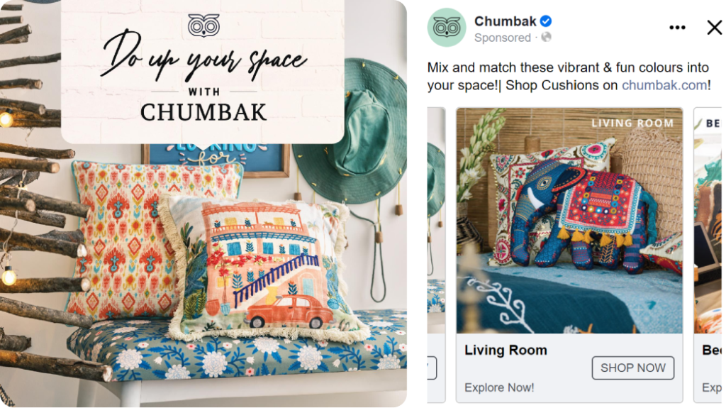 the image of do up your space marketing campaign of Chumbak