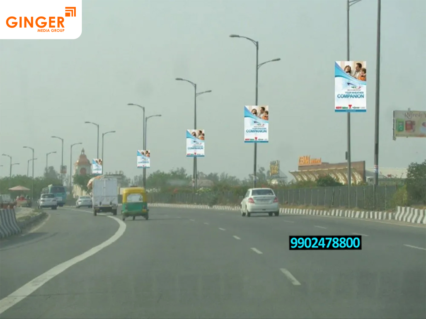 YOUR WHEATHER COMPANION and Brand recognition after Pole Board Advertising
