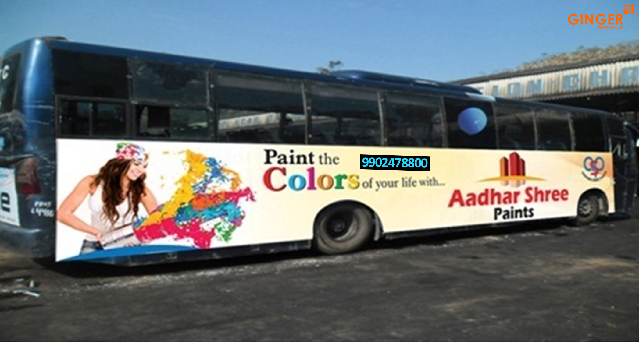 Bus Advertising in Delhi for Aadhar Shree Paints