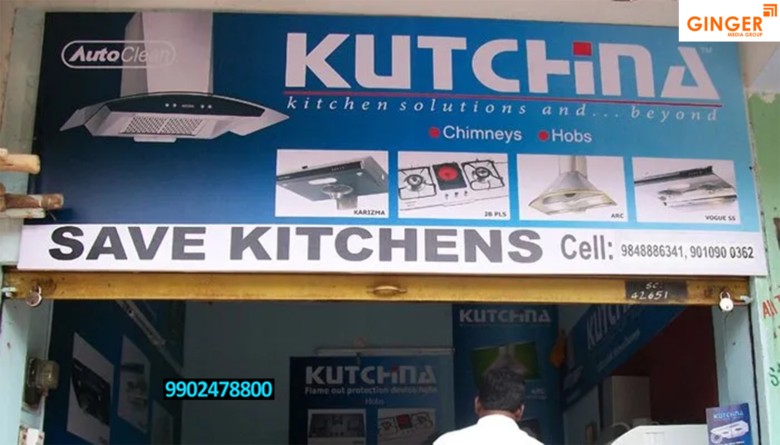 Shop Boards Advertyising in Delhi for Kutchina Brand