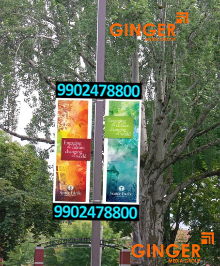 Pole Board in Chennai with orange and blue color
