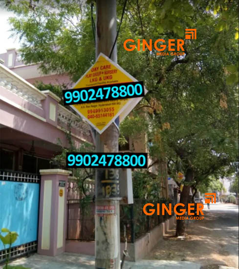Pole Board in Chennai with yellow color