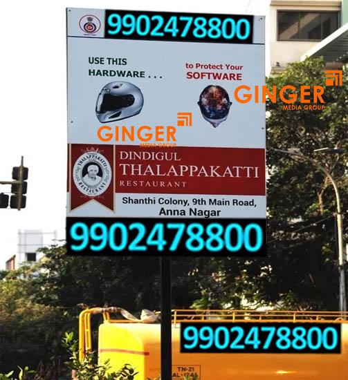 Pole Boards in Pune with white and red color