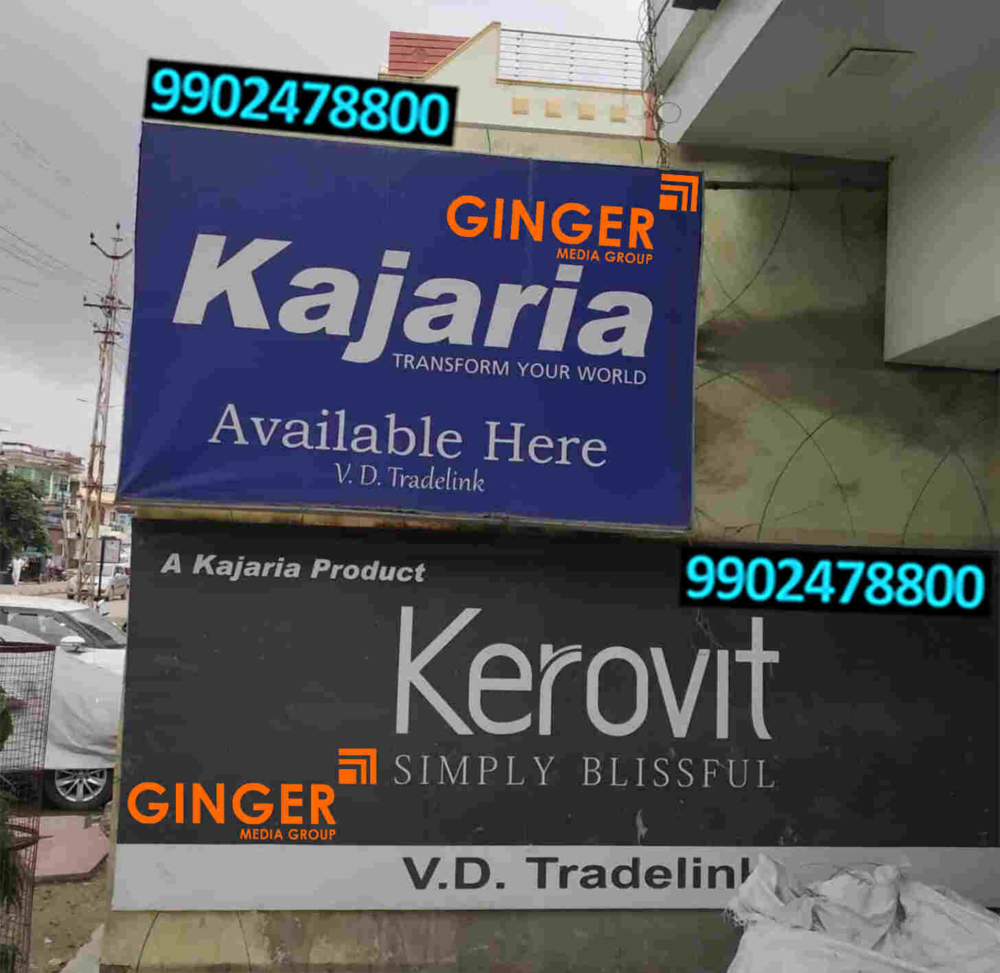 Non-Lit Board Branding in India for Kajaria Brand