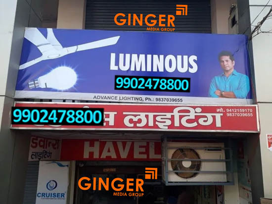 Shop Name Board in Agra for LUMINOUS LIGHTING