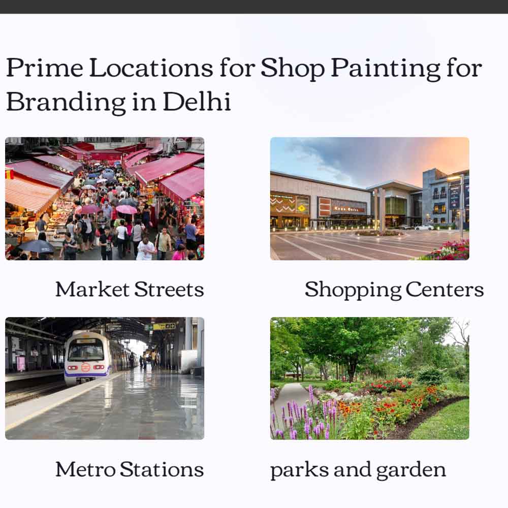 prime locations for shop painting for branding in delhi