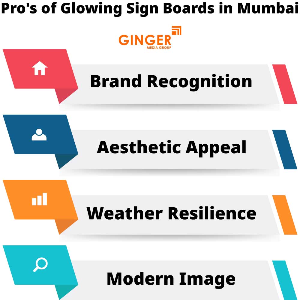 pro s of glowing sign boards in mumbai