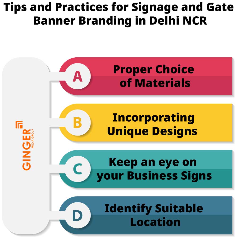 tips and practices for signage and gate banner branding in delhi ncr