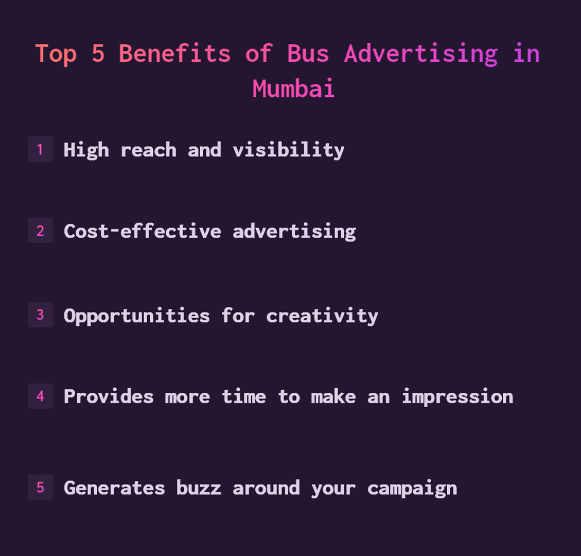 top 5 benefits of bus advertising in mumbai