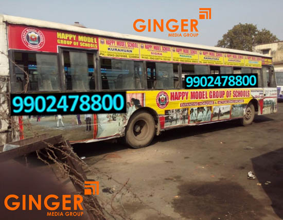 Bus Branding in Agra for Happy Model School