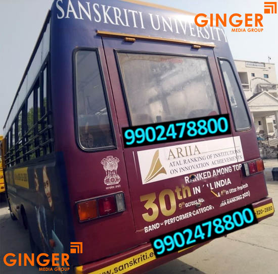 Bus Branding in Agra for Sanskriti University