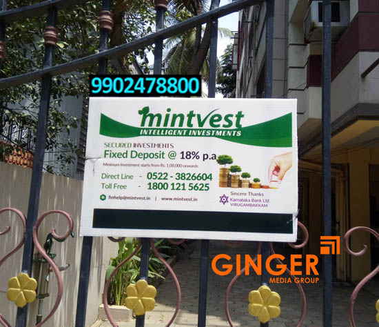 Signage Board in Chennai for mintvest