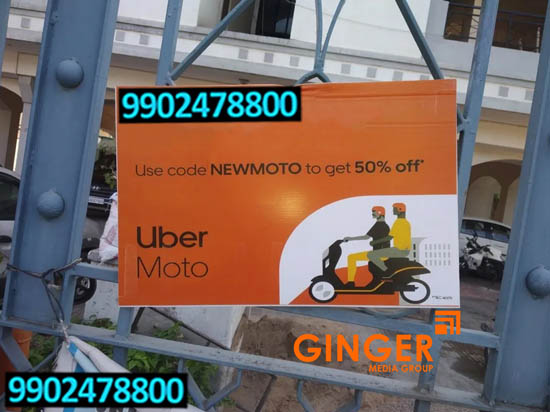 Signage Board in Kolkata for Uber Moto