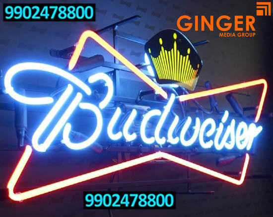 Glow signage boards in Agra