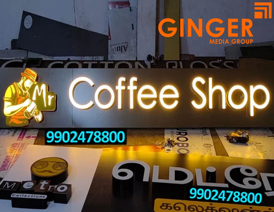 Glow Signage Board in Pune for Coffee Shop