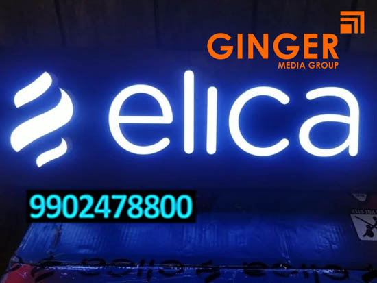 Glow Signage Board in Delhi for elica"
