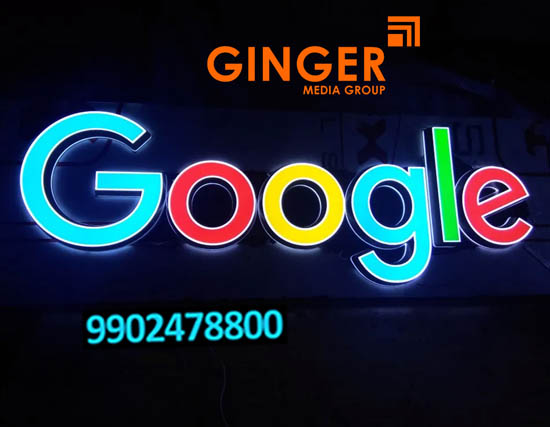Glow Signage Board in Delhi for Google