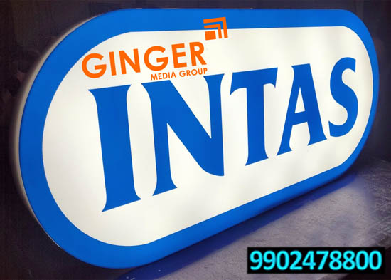 Glow signage boards in Jaipur for Intas
