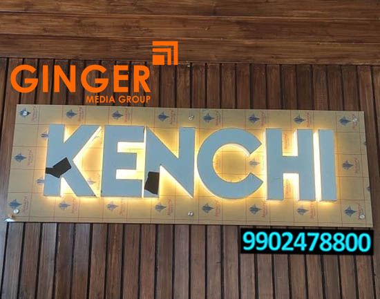 Glow Signage Board in Kolkata for Kenchi
