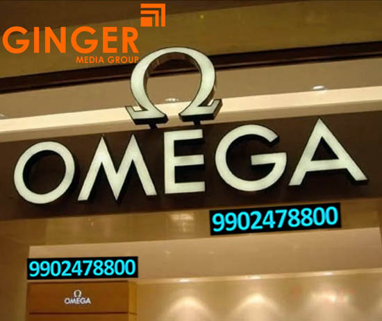 Glow Signage Board in Pune for OMEGA