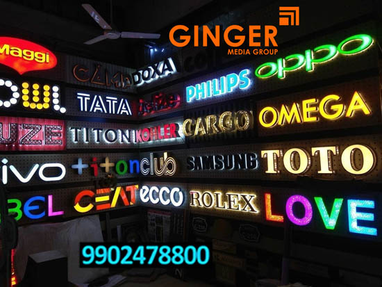 Glow Signage Board in Delhi for Oppo