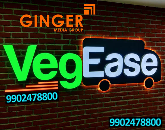 Glow Signage Board in Pune for VegEase