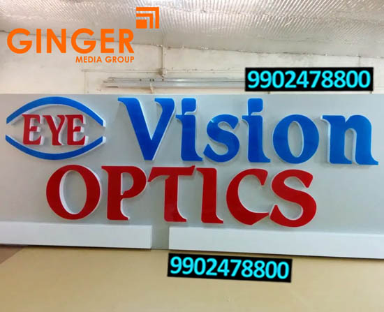 Glow signage boards in Jaipur for Eye Vision Optcs