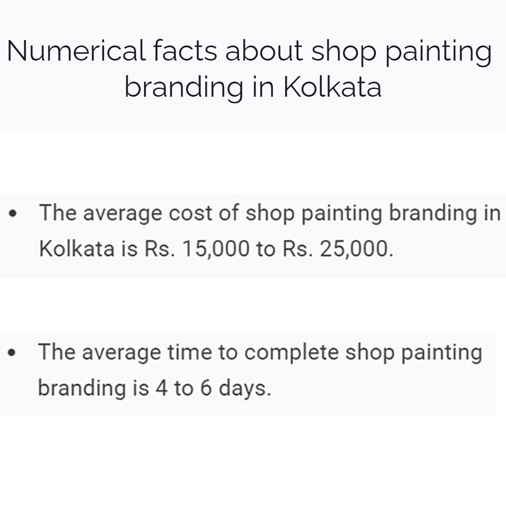 numerical facts about shop painting branding in kolkata