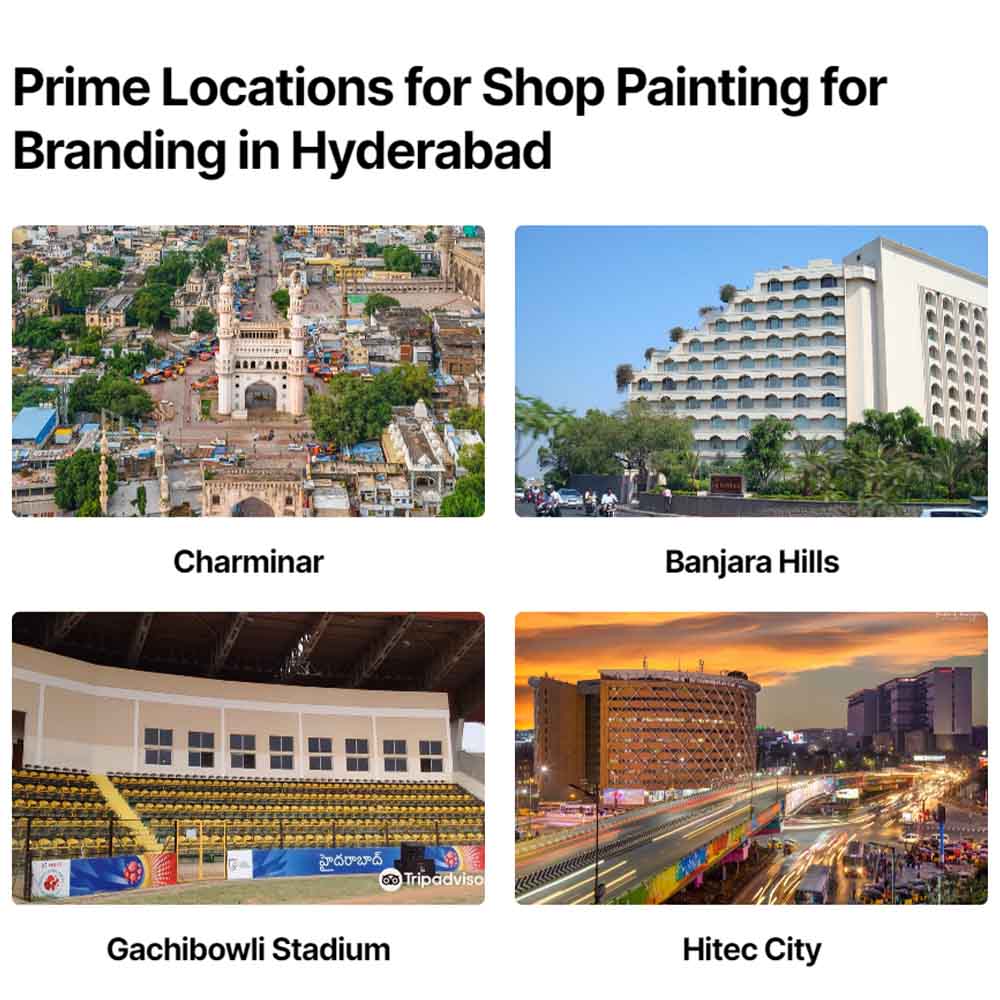 Prime Locations for Shop Shutter Painting in Hyderabad