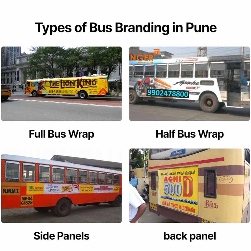 types of bus branding options available