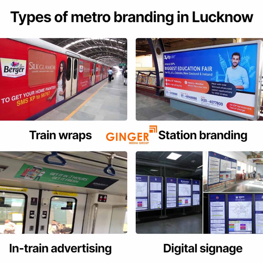 types of metro branding in lucknow