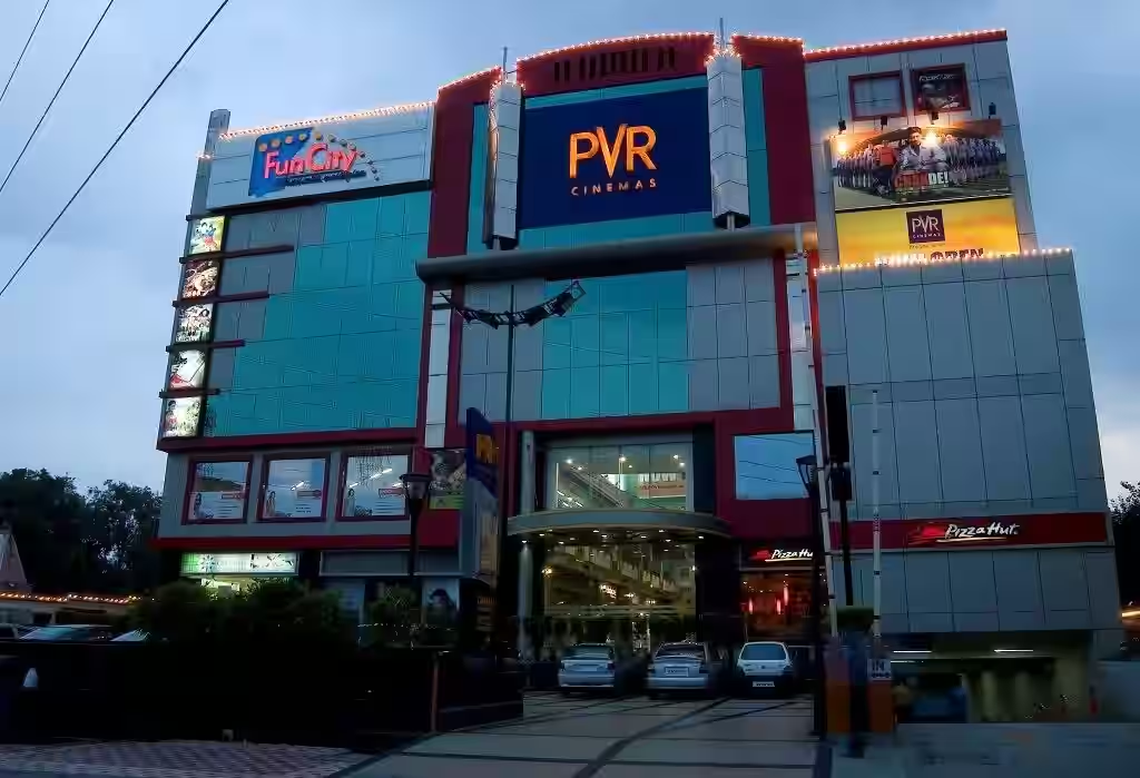 a cinema hall building in delhi