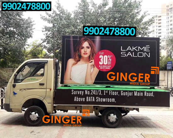 Mobile Van Advertising in Agra for LAKME Salon