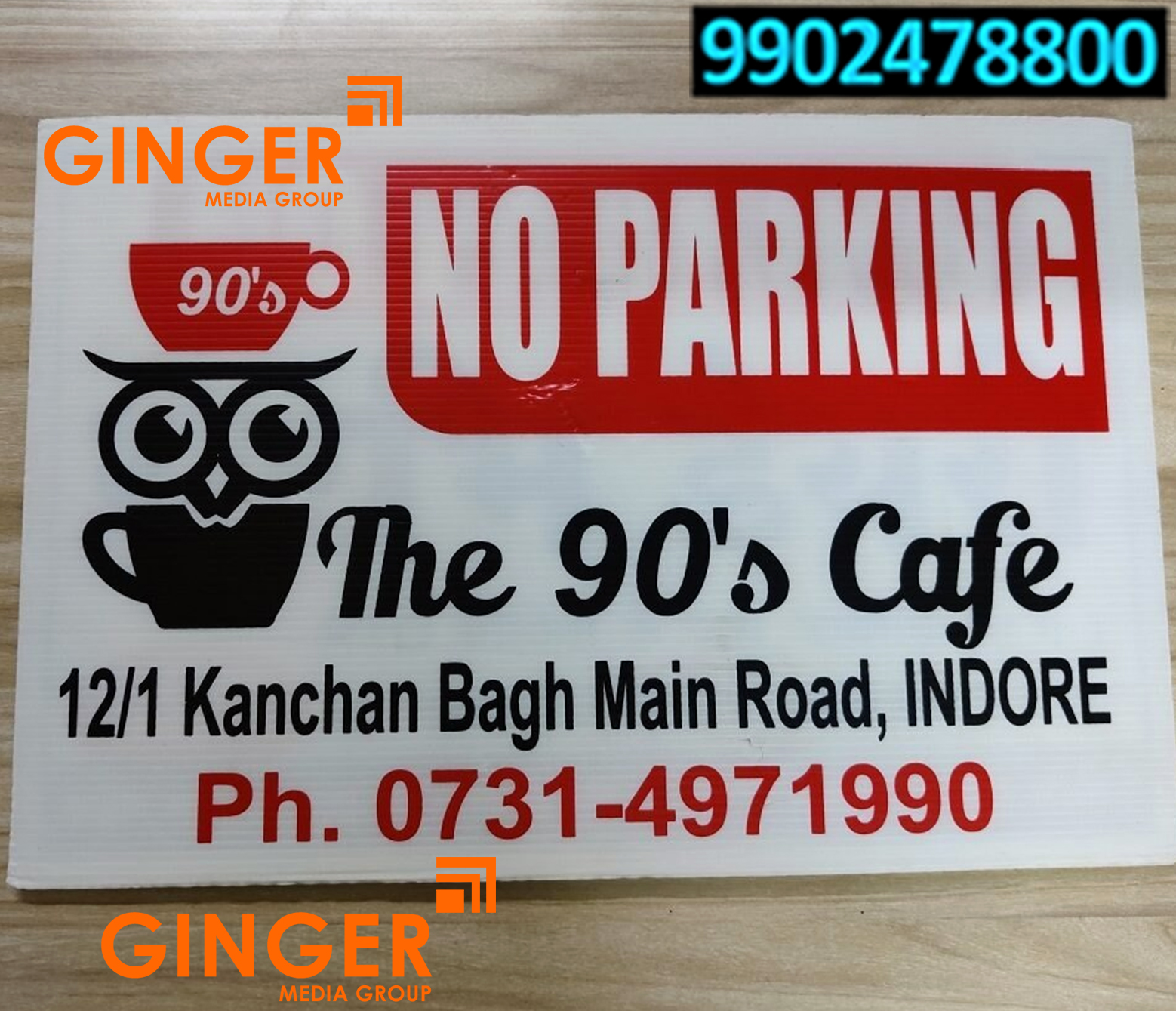 no parking board agra the 90s cafe