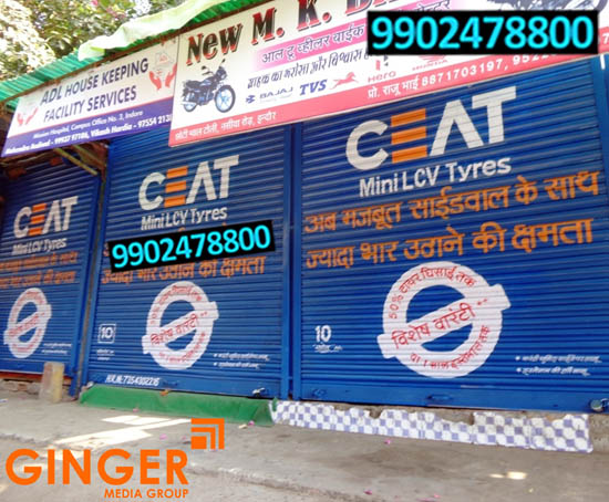 Shop Shutter Painting in Hyderabad for CEAT Tyres