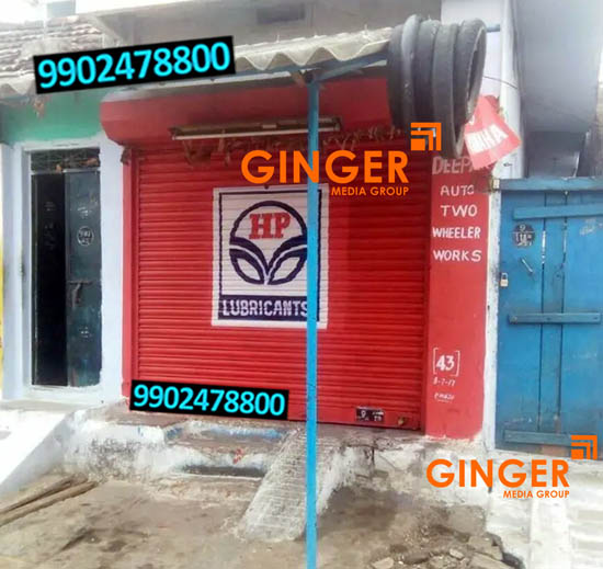 Shop Shutter Painting in Hyderabad for HP Brand