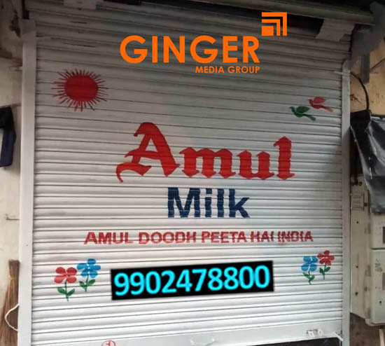 Shop Shutter Painting in Mumbai for Amul MIlk