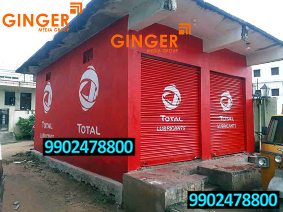 Shop Shutter Painting in Mumbai for Total Lubricants Brand